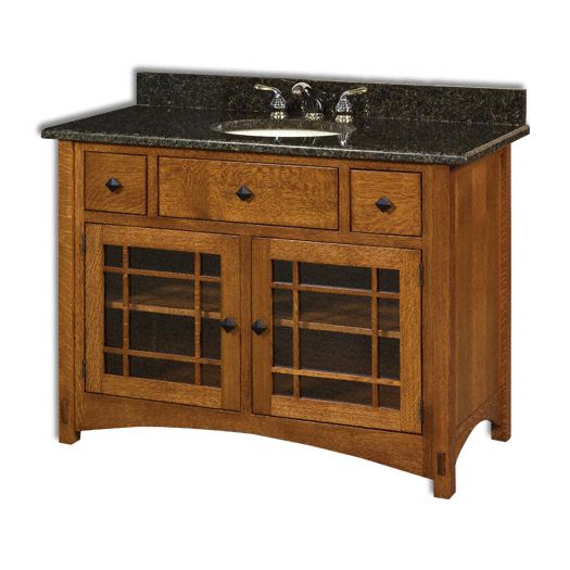Amish USA Made Handcrafted Springhill 49 Vanity sold by Online Amish Furniture LLC