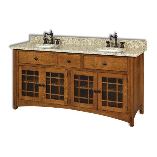 Amish USA Made Handcrafted Springhill 72 Vanity sold by Online Amish Furniture LLC