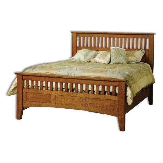 Amish USA Made Handcrafted Mission Antique  Bed sold by Online Amish Furniture LLC