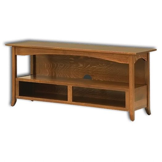 Amish USA Made Handcrafted Shaker Hill Open 60" T.V. Cabinet sold by Online Amish Furniture LLC