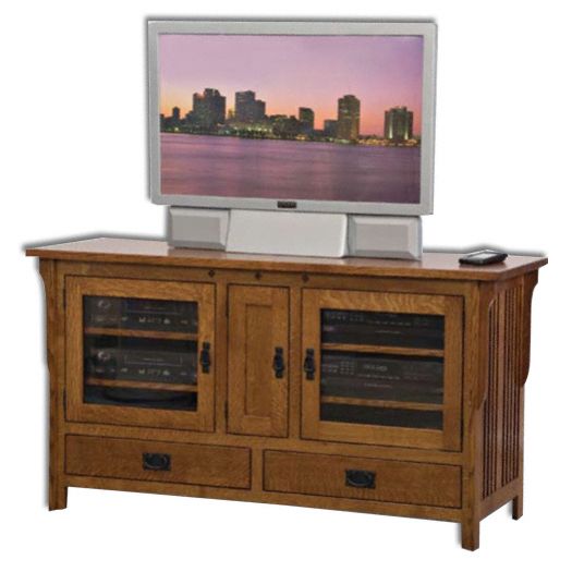 Amish USA Made Handcrafted Royal Mission 60 Plasma LCD Stand sold by Online Amish Furniture LLC