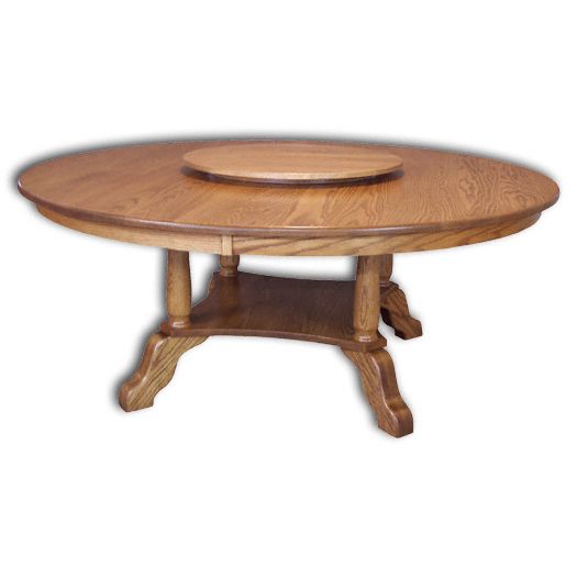 Amish USA Made Handcrafted Large Traditional Single Pedestal sold by Online Amish Furniture LLC