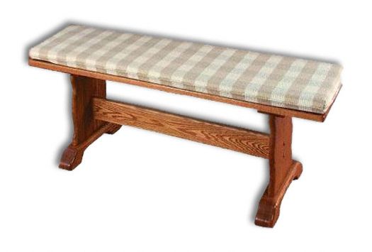 Amish USA Made Handcrafted Trestle Bench sold by Online Amish Furniture LLC