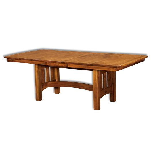 Amish USA Made Handcrafted Vancouver Trestle Table sold by Online Amish Furniture LLC