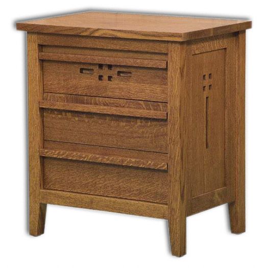 Amish USA Made Handcrafted West Village 3-Drawer Nightstand sold by Online Amish Furniture LLC