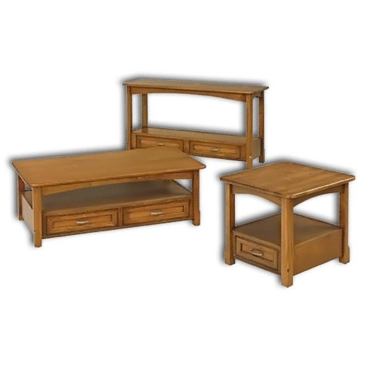 Amish USA Made Handcrafted West Lake Open Tables sold by Online Amish Furniture LLC