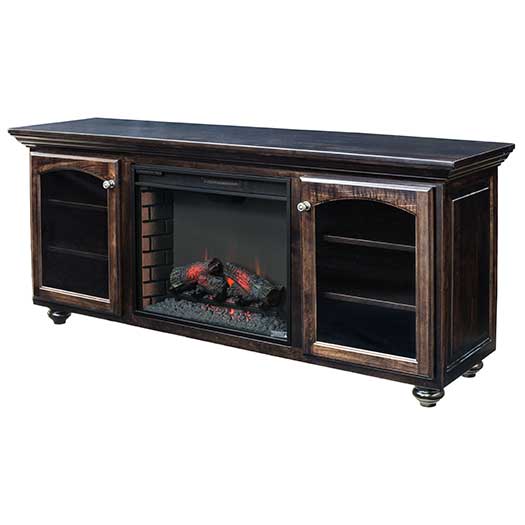 Amish USA Made Handcrafted Wyndam Fireplace sold by Online Amish Furniture LLC