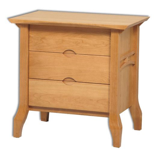Amish USA Made Handcrafted Grand River 3-Drawer Nightstand sold by Online Amish Furniture LLC